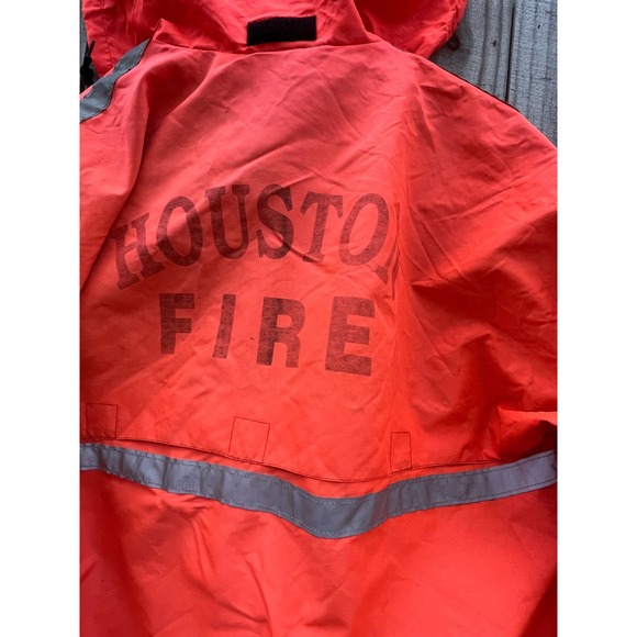 Vintage protective fire fighter outfit bright neon reflectors - Picture 11 of 13